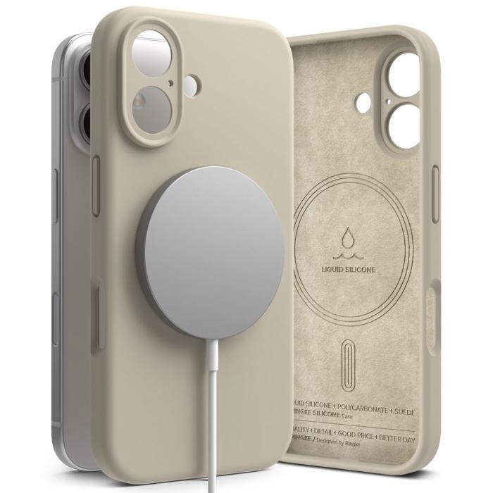 Bild 1, Ringke iPhone 16 Skal MagSafe Silikon Stone