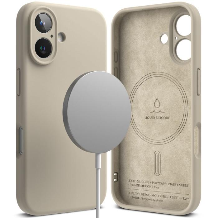 Bild 2, Ringke iPhone 16 Skal MagSafe Silikon Stone
