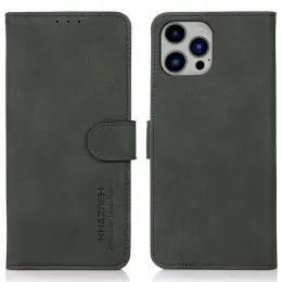 KHAZNEH iPhone 16 Pro Fodral Matt Läder Grön