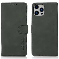 KHAZNEH iPhone 16 Pro Fodral Matt Läder Grön