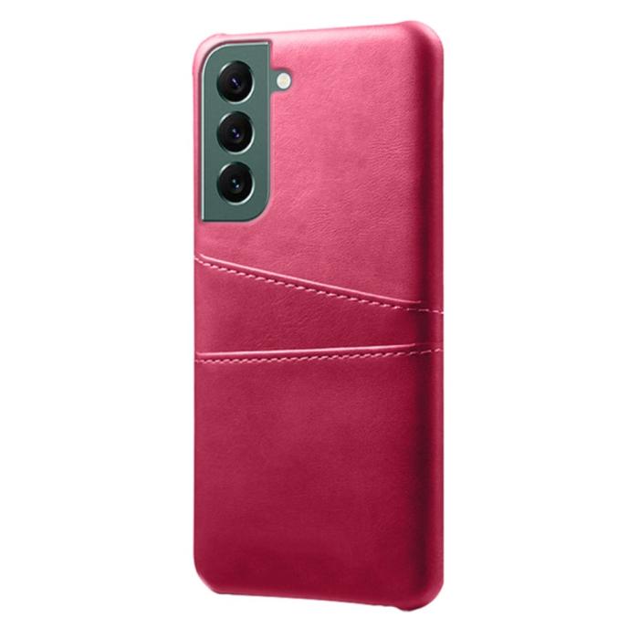 Bild 2, Samsung Galaxy S24 Läderbelagt Skal Med Kortfack Rosa