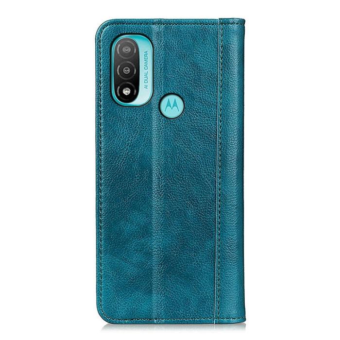 Bild 3, Motorola Moto E20 / E40 Fodral Flip Split Läder Grön