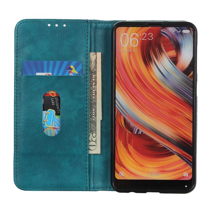 Bild 4, Motorola Moto E20 / E40 Fodral Flip Split Läder Grön