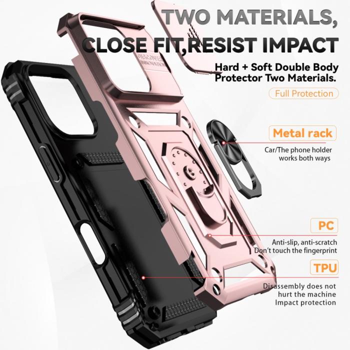 Bild 5, iPhone 16 Pro Skal CamShield Ring Hybrid Roséguld
