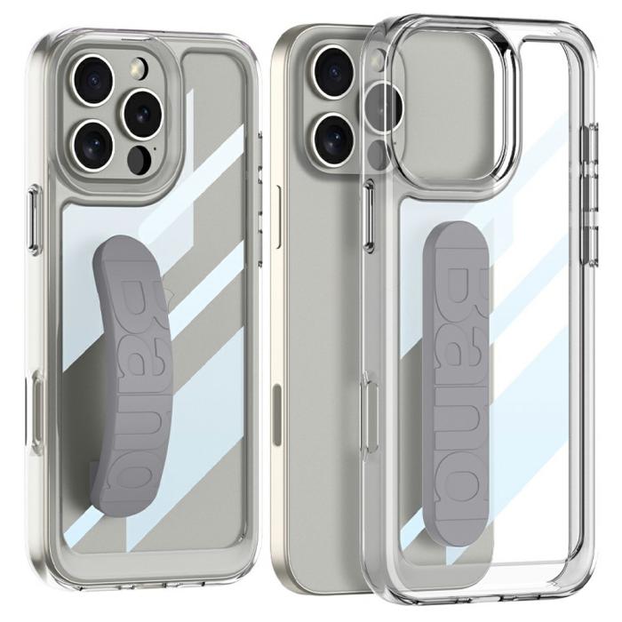 Bild 1, GKK iPhone 16 Pro Skal Hand Strap Hybrid Grå