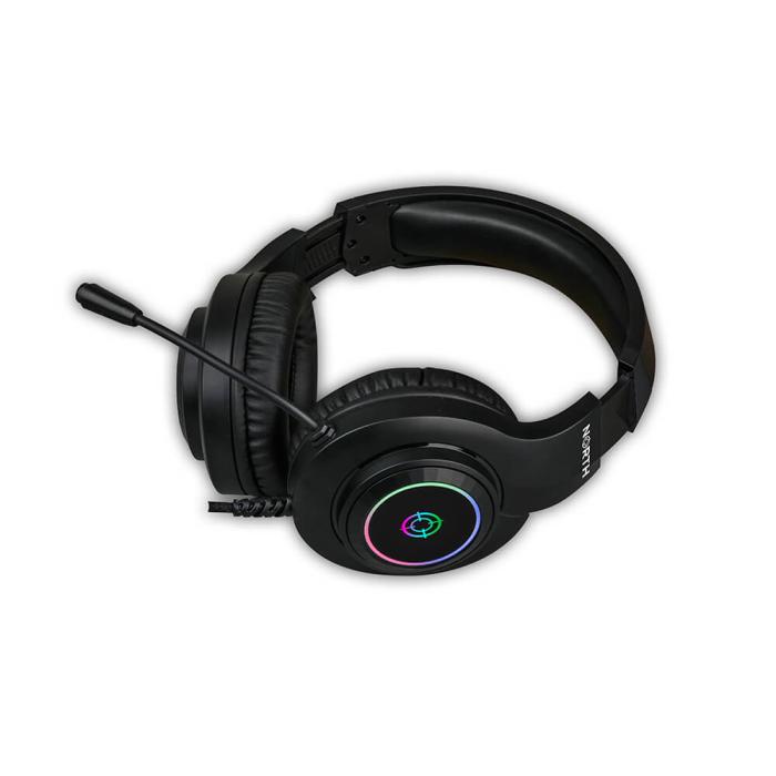 Bild 4, NORTH Gaming Headset H100 RGB Svart
