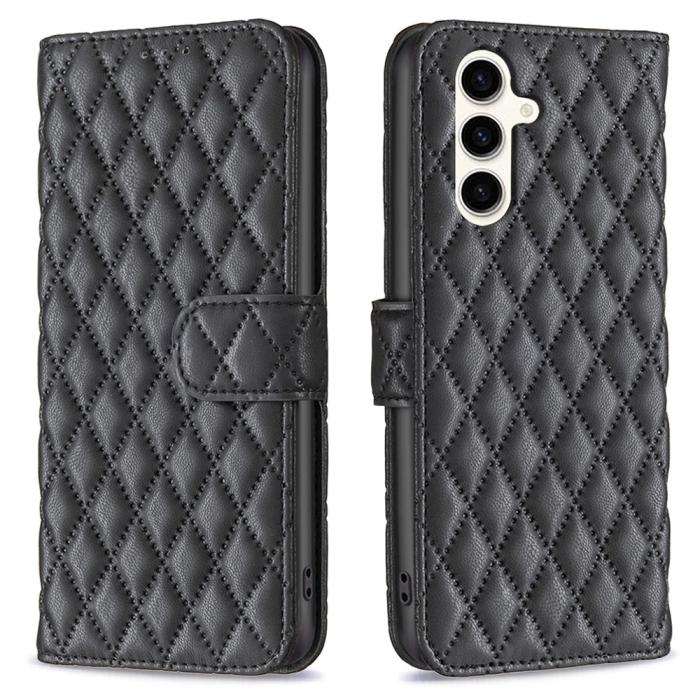Bild 1, Samsung Galaxy S24 FE Fodral Diamond Läder Svart