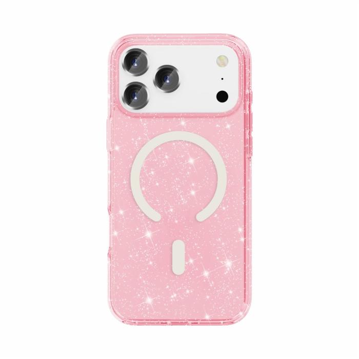 Bild 6, iPhone 17 Pro Max Skal MagSafe Glitter Rosa