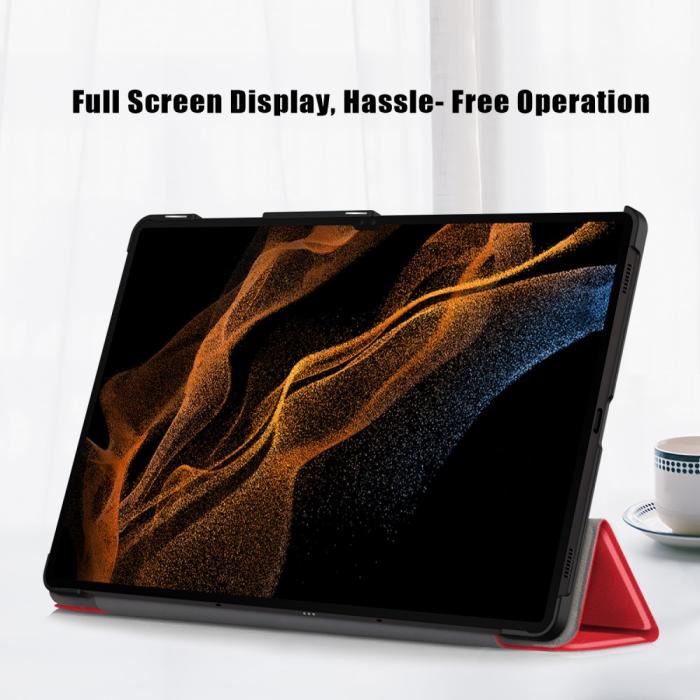 Bild 3, Samsung Galaxy Tab S9 Ultra Fodral Tri-Fold Röd