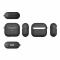 AirPods 3 Skal TPU Litchi Textur Karbinhake Svart