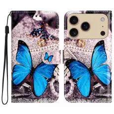 iPhone 17 Pro Fodral Med Tryck Bl&aring; Fj&auml;ril