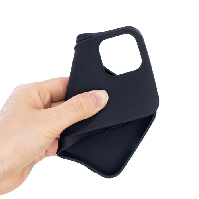 Bild 4, iPhone 12 / 12 Pro - Solid Matt TPU Skal - Svart