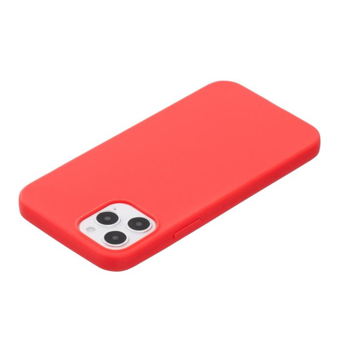 Bild 3, iPhone 12 / 12 Pro - Solid Matt TPU Skal - Röd