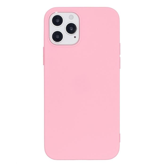 Bild 1, iPhone 12 / 12 Pro - Solid Matt TPU Skal - Ljus Rosa