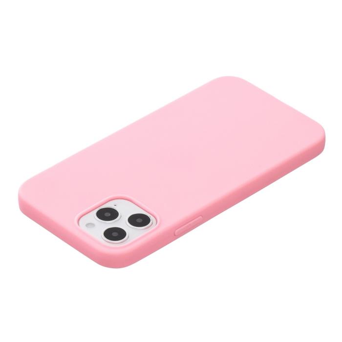 Bild 3, iPhone 12 / 12 Pro - Solid Matt TPU Skal - Ljus Rosa