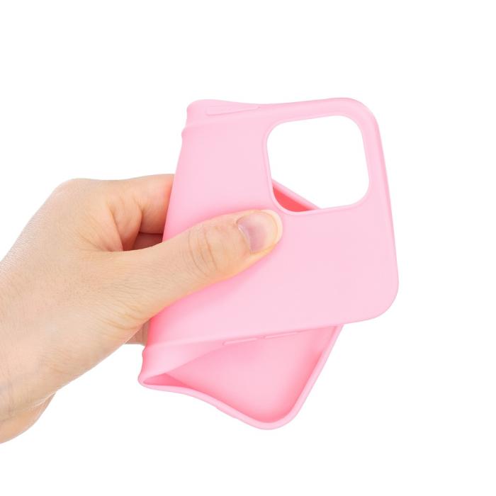 Bild 4, iPhone 12 / 12 Pro - Solid Matt TPU Skal - Ljus Rosa