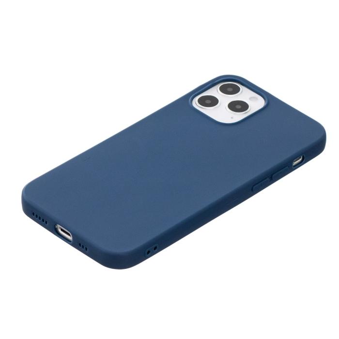 Bild 2, iPhone 12 / 12 Pro - Solid Matt TPU Skal - Mörk Blå