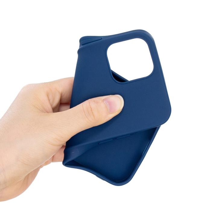 Bild 4, iPhone 12 / 12 Pro - Solid Matt TPU Skal - Mörk Blå