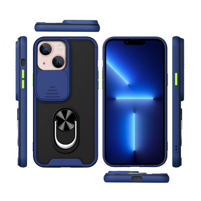 Bild 4, iPhone 13 Mini - CamShield Hybrid Ring Skal - Svart