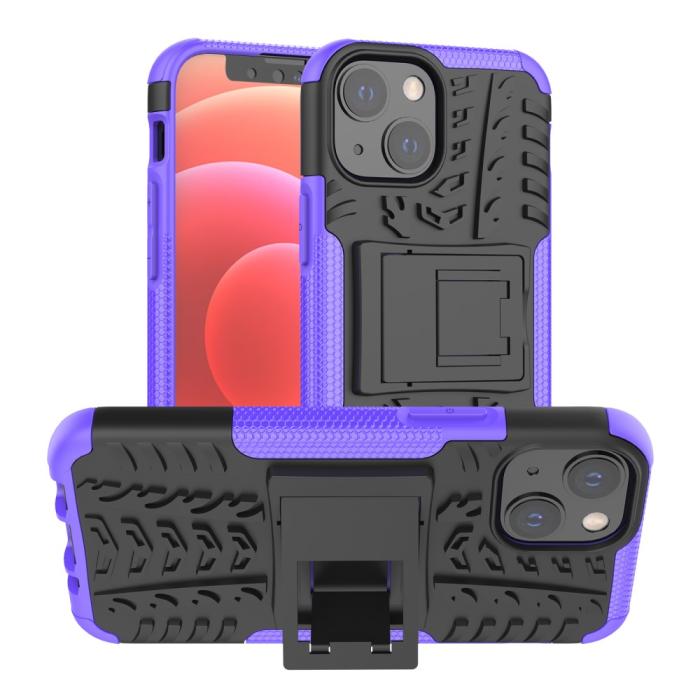 Bild 1, iPhone 13 Mini - Ultimata Stöttåliga Skalet med Stöd - Lila