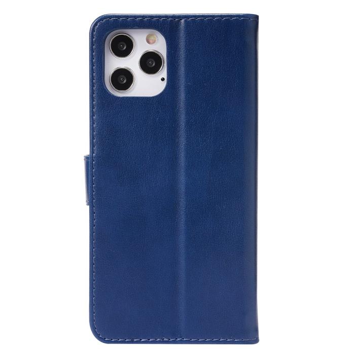 Bild 3, iPhone 13 Mini - Läder Fodral - Blå