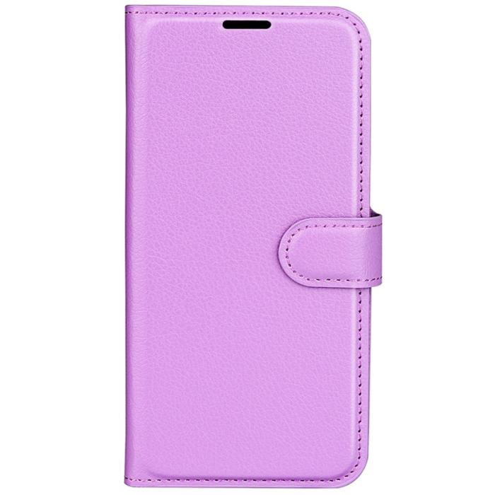 Bild 5, Samsung Galaxy S24 Plus Fodral Litchi Textur Lila
