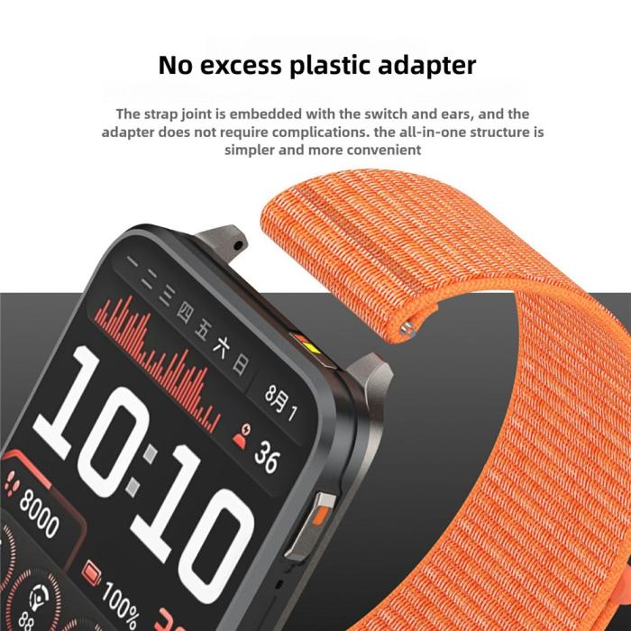 Bild 5, Garmin Venu X1 Armband Nylon Loop Oliv Grön