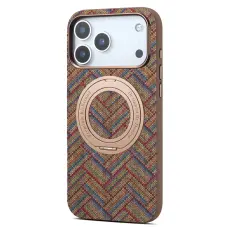 DENIOR iPhone 18 Pro / 17 Pro Skal MagSafe Ringstativ Flerf&auml;rgad