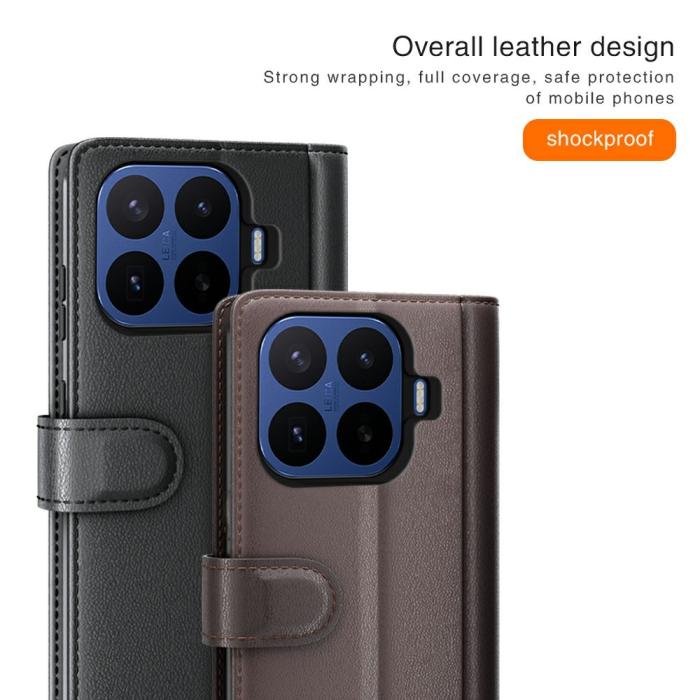 Bild 4, Xiaomi 17T Pro Fodral Premium Split Läder Brun