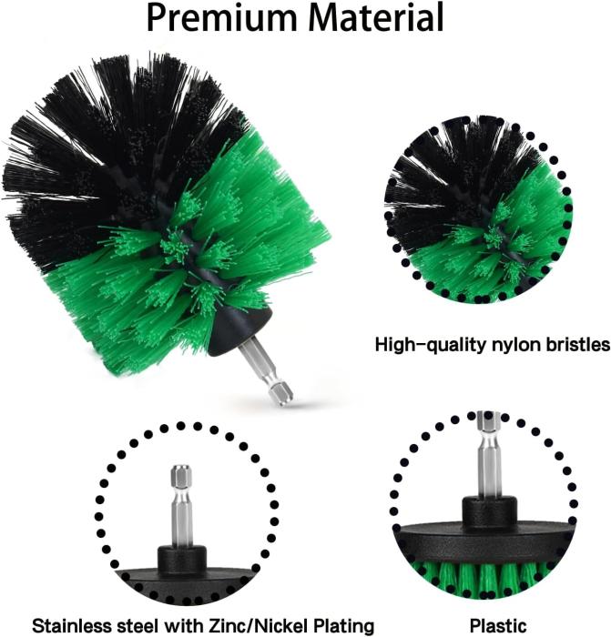 Bild 3, 3 Pack Borstset Till Skruvdragare - Grön