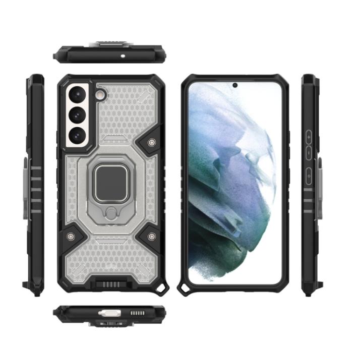 Bild 3, Samsung Galaxy S22 Skal Ring Shockproof Hybrid Grå