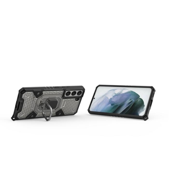 Bild 4, Samsung Galaxy S22 Skal Ring Shockproof Hybrid Grå