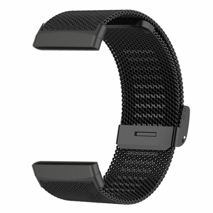 Bild 2, Fitbit Versa 4/Sense 2 Armband Metall Svart