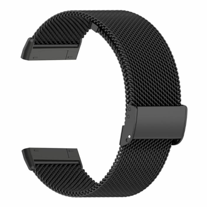 Bild 3, Fitbit Versa 4/Sense 2 Armband Metall Svart