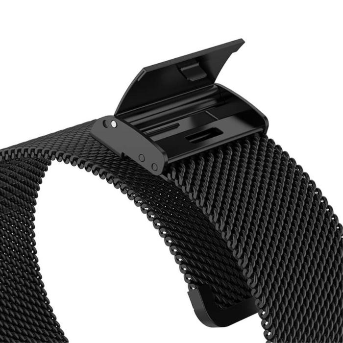 Bild 4, Fitbit Versa 4/Sense 2 Armband Metall Svart