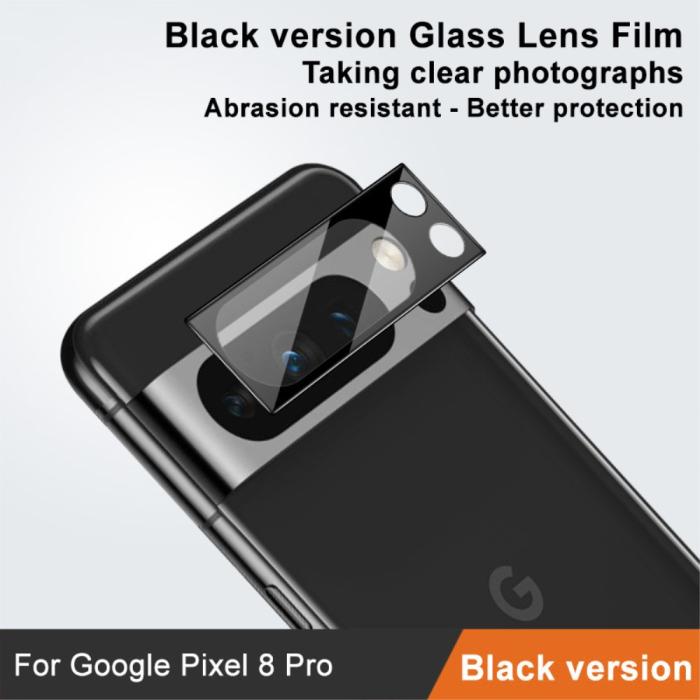 Bild 3, IMAK Google Pixel 8 Pro Linsskydd Härdat Glas Svart