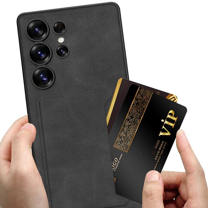 Bild 6, GKK Galaxy S25 Ultra Skal Med Kortfack/Kickstand Läder Grå