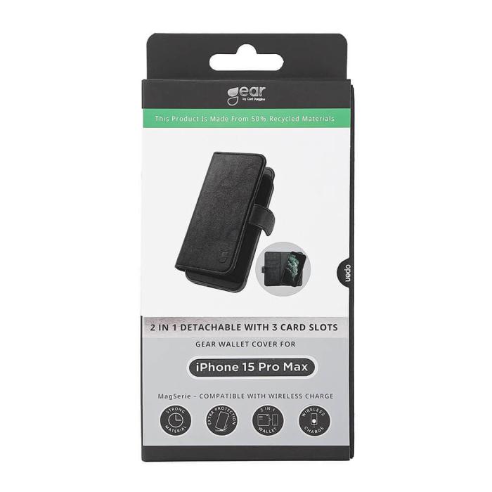 Bild 2, GEAR iPhone 15 Pro Max 2in1 MagSafe Magnet Fodral / Skal Svart