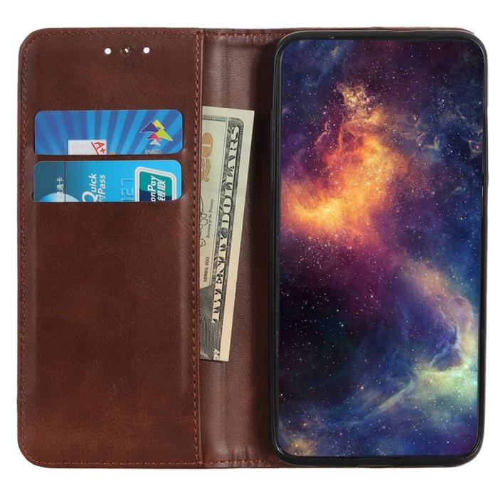 Bild 2, Samsung Galaxy S23 Plus Flip Fodral Split Läder Brun