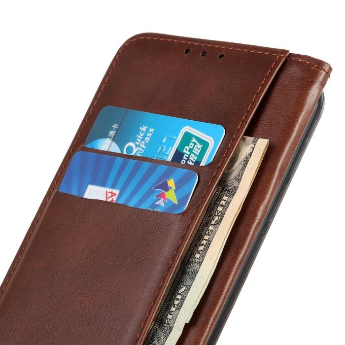 Bild 4, Samsung Galaxy S23 Plus Flip Fodral Split Läder Brun