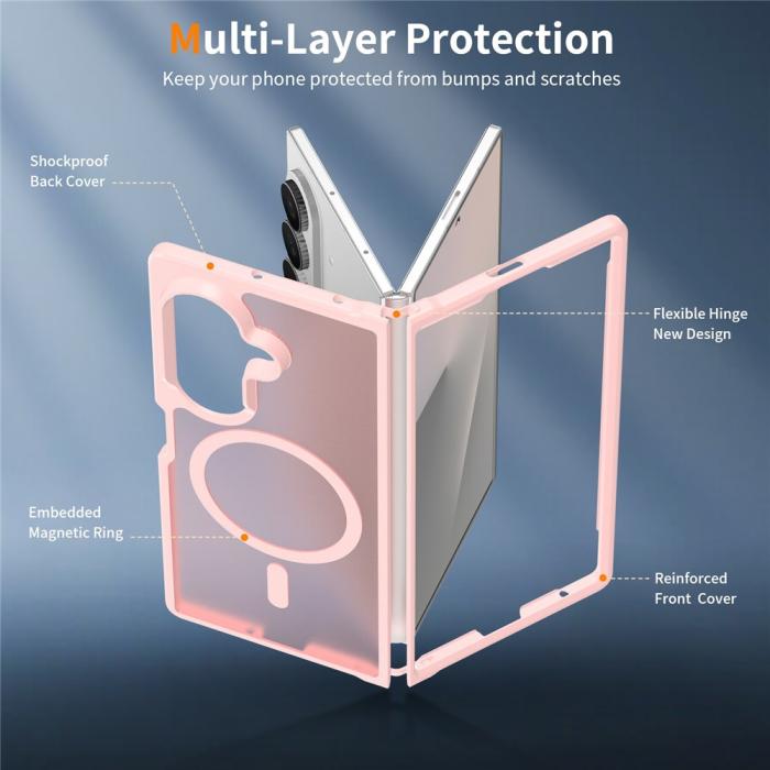 Bild 3, Samsung Galaxy Z Fold 8 Ultra Skal MagSafe TPU Rosa