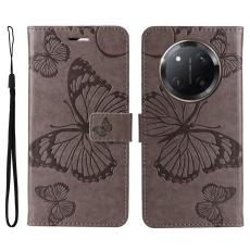 Honor Magic7 Lite Fodral Med Fj&auml;ril Tryck Gr&aring;