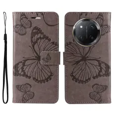 Honor Magic7 Lite Fodral Med Fj&auml;ril Tryck Gr&aring;