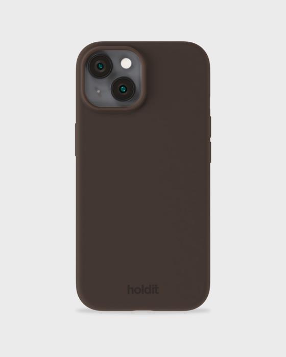 Bild 1, holdit iPhone 15 Mobilskal Silikon Chocolate