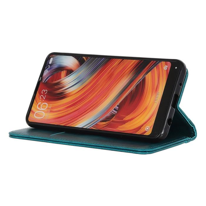 Bild 5, Motorola Moto E20 / E40 Fodral Flip Split Läder Grön