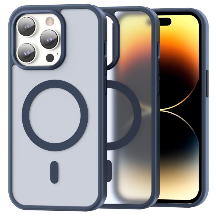 Bild 1, ColorPop iPhone 14 Pro Max Skal CH MagSafe Matt Mörk Blå