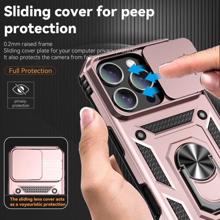 Bild 6, iPhone 16 Pro Skal CamShield Ring Hybrid Roséguld