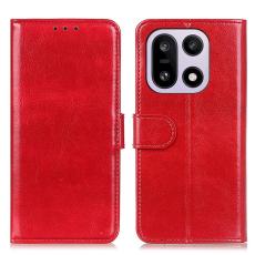 OnePlus 15 Fodral Crazy Horse L&auml;der R&ouml;d