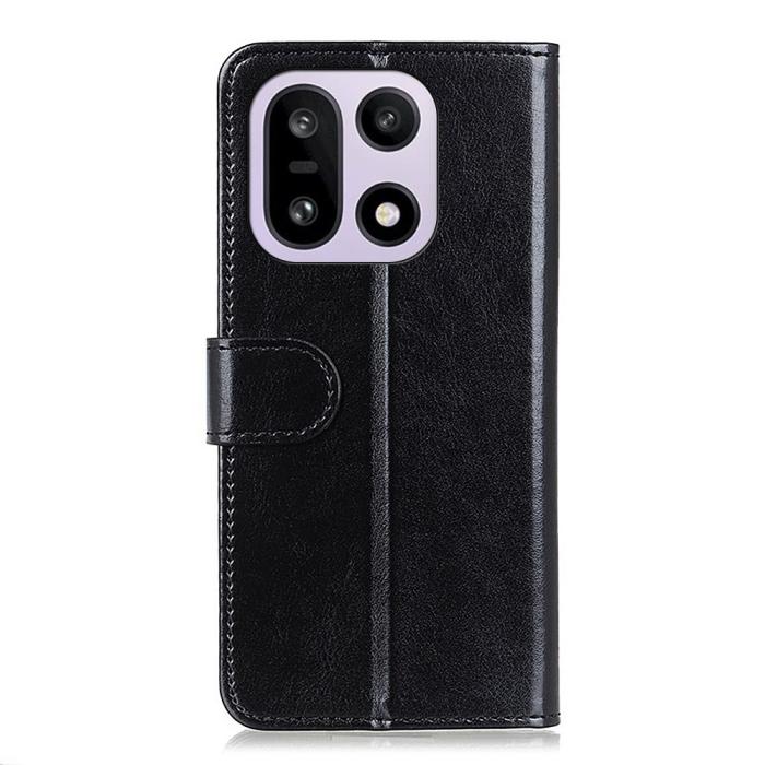 Bild 6, OnePlus 15 Fodral Crazy Horse Läder Svart