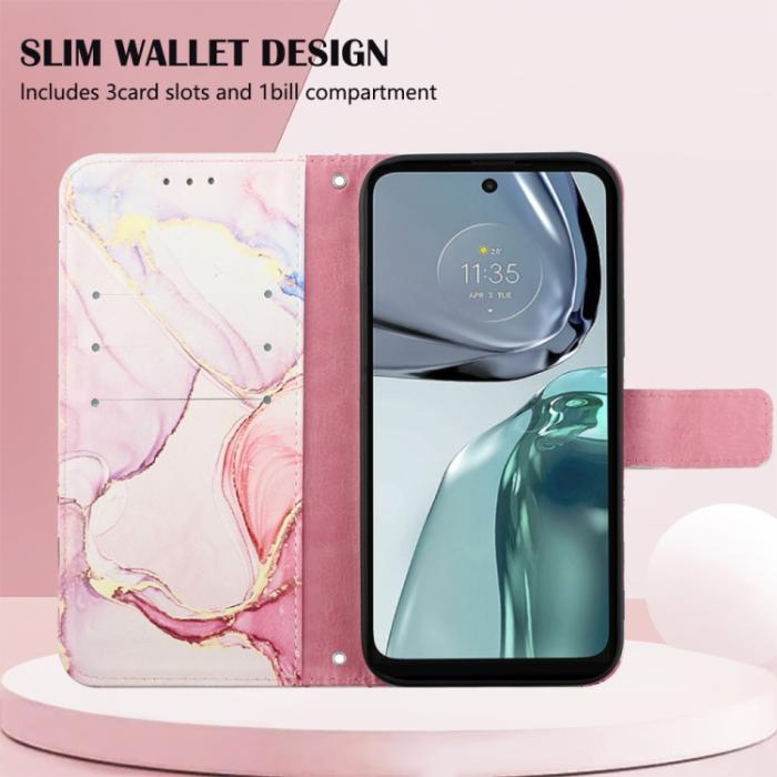 Bild 4, Motorola Moto G62 5G Fodral Marmor Roséguld